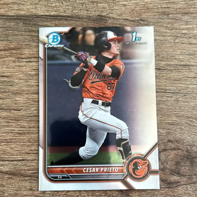 Cesar Prieto 2022 1st Bowman Chrome Baltimore Orioles