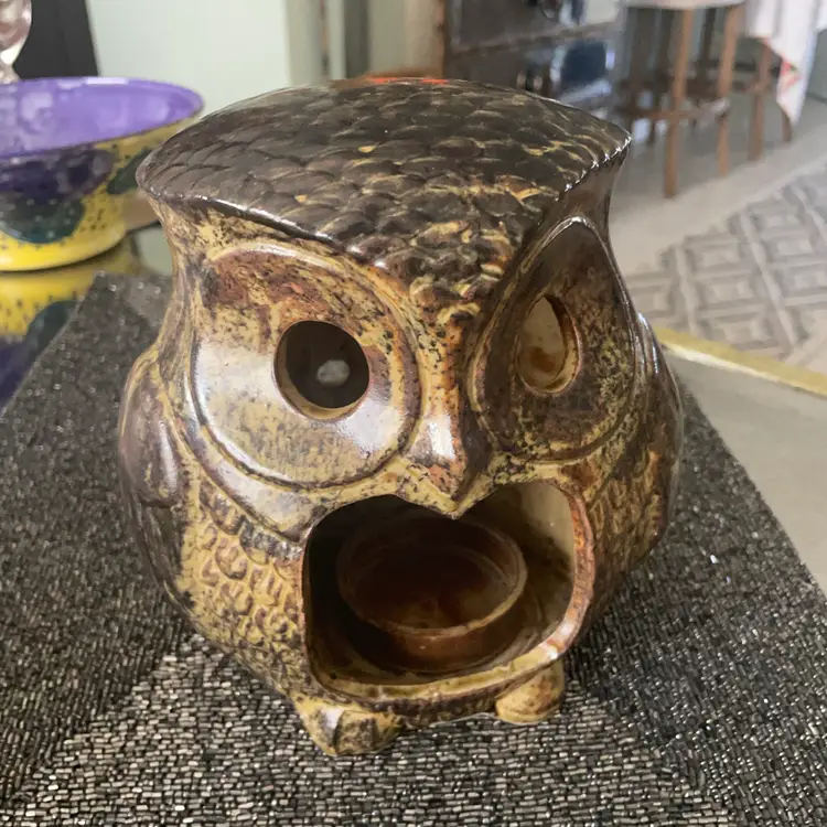 Ceramic Owl Candle Lamp