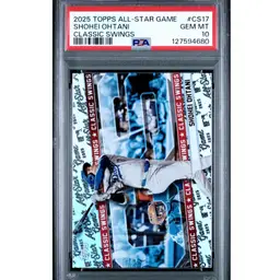 2025 Topps All Star Shohei Ohtani Classic Swings PSA 10 Los Angeles Dodgers