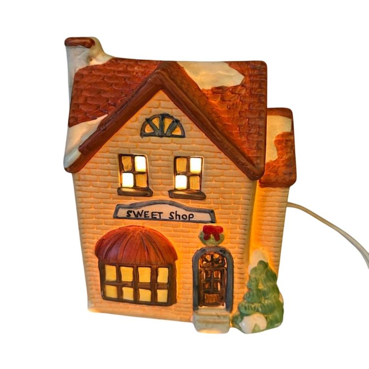 Americana Porcelain “Sweet Shop” Vintage Kmart Made In Thailand 1991 In Box @ 7 1/2x 6x5