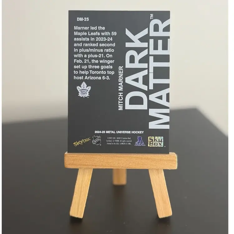 2024-25 Skybox Metal #DM-25 Mitch Marner Dark Matter Toronto Maple Leafs
