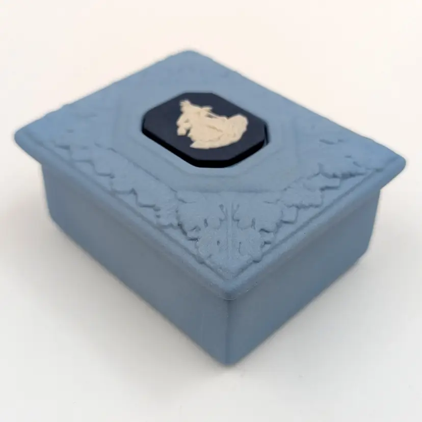 Wedgwood Blue Jasperware Neptune Bicentenary Trinket Box