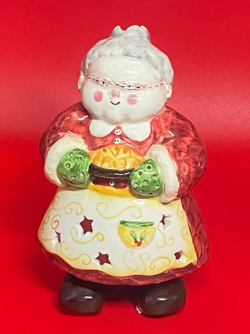Handpainted Mrs Santa Claus Luminary, signed by Marianne Richmond