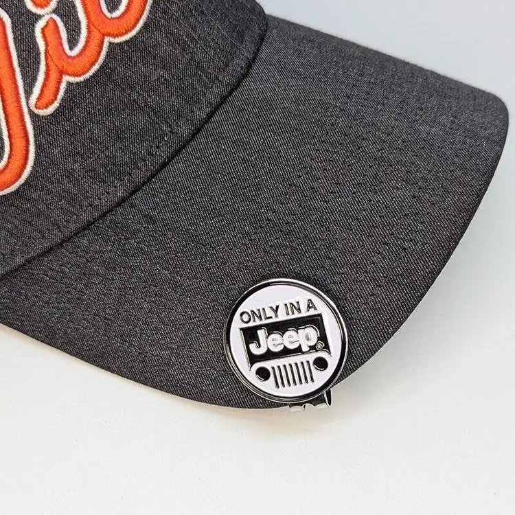 Fun, Only in a JEEP Golf Ball Marker with Magnetic Hat Clip - Iconic Logo