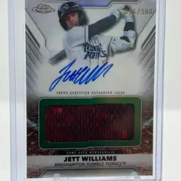 Jett Williams 2025 Pro Debut Chrome Patch Auto /300 New york Mets