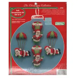 Vintage Paragon Needlecraft Kit Santa's Delivery Felt Applique Christmas Decor