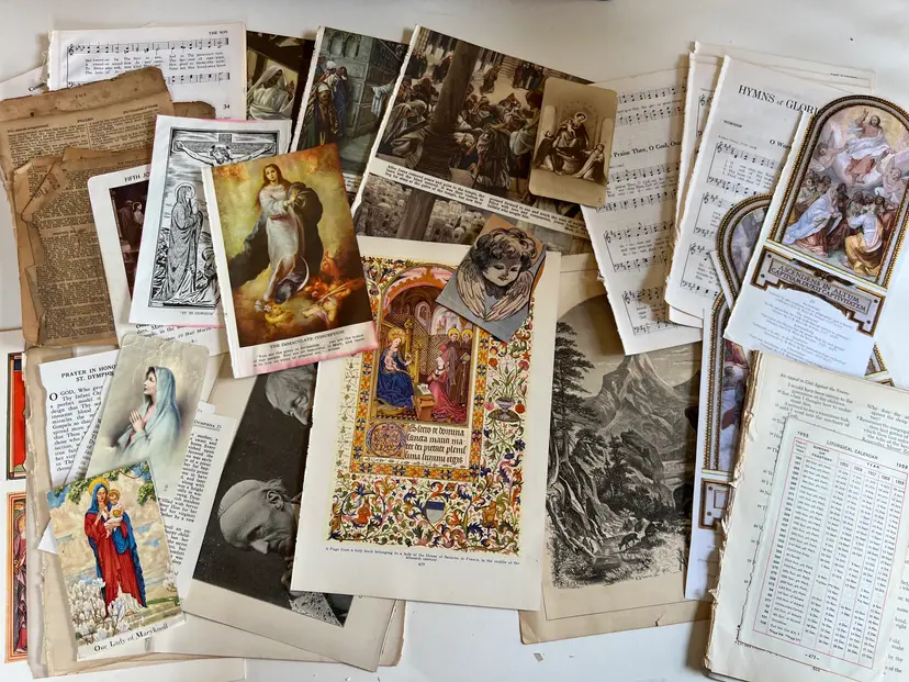 Huge Religious Ephemera Craft Set. Junk Journaling, Smash Books, Scrapbooking. 65 Items (5)