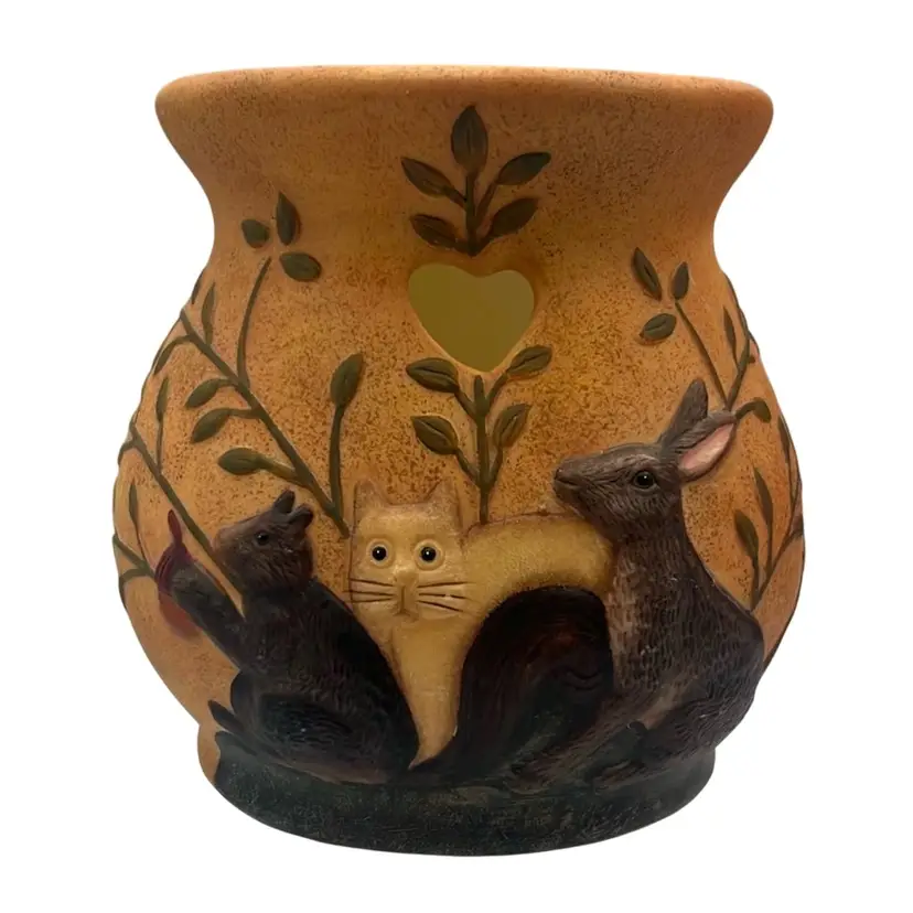 Primitives Candle Lang Melting Pots Cat, Rabbit, Squirrel 4.5”