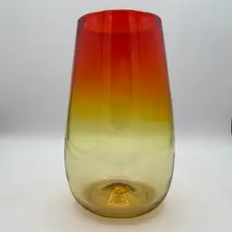 Blenko tangerine 6323M glass vase