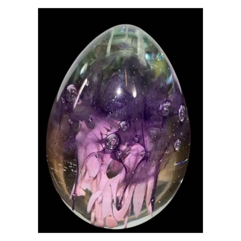 #19- Vintage Beautiful  Paperweight - Multi-colored