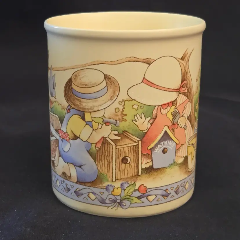 COUNTRY KIDS Ceramic Series Dads Are Best Cup Mug 3¾" Tall by Watkins Vintage