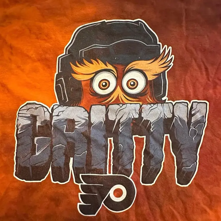 Philadelphia Flyers Cropped Gritty Tie Dyed T-shirt Medium