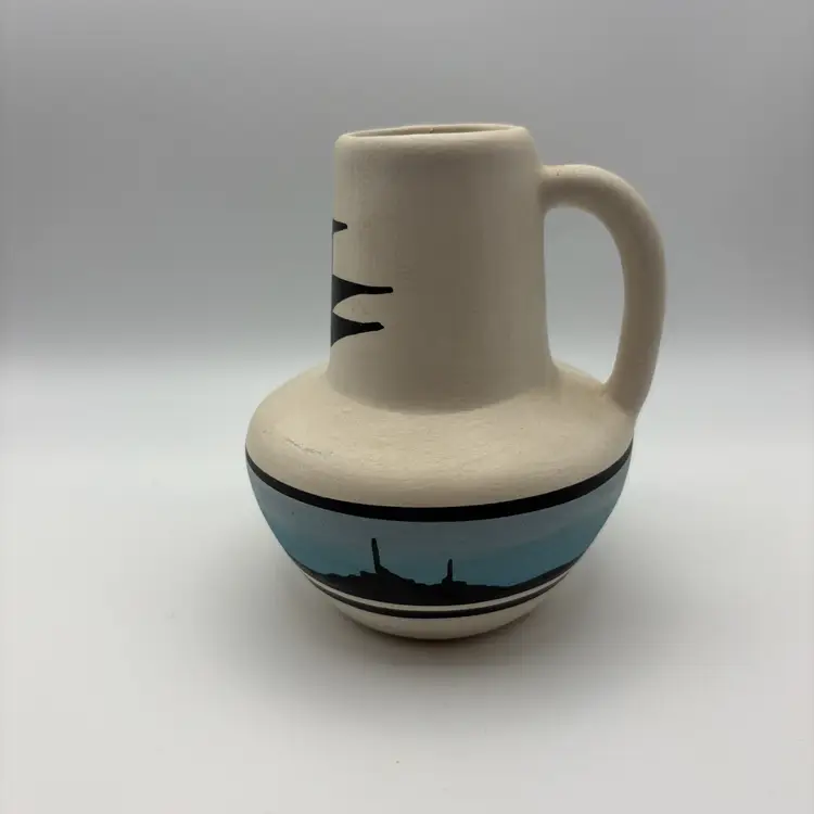 Blue Navajo Pottery Jug