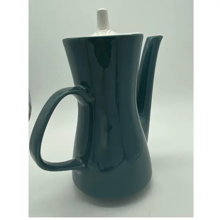 Poole England MCM Vintage Coffee Pot Blue Moon COOL!