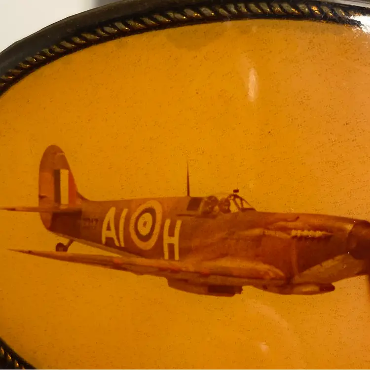 Vintage Belt Buckle Number 20th Squadron RAF Spitfire Fighter Aircraft From WW 2.