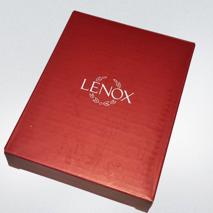 Lenox- “Sparkle & Scroll” - Snowflake Ornament-  4”- With Original Box- Clear Gems
