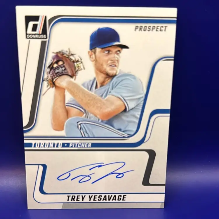 Trey Yesavage 2020 Donruss Autograph Card #ND-TY Toronto Blue Jays
