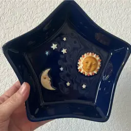 Celestial Trinket Dish Hand Painted