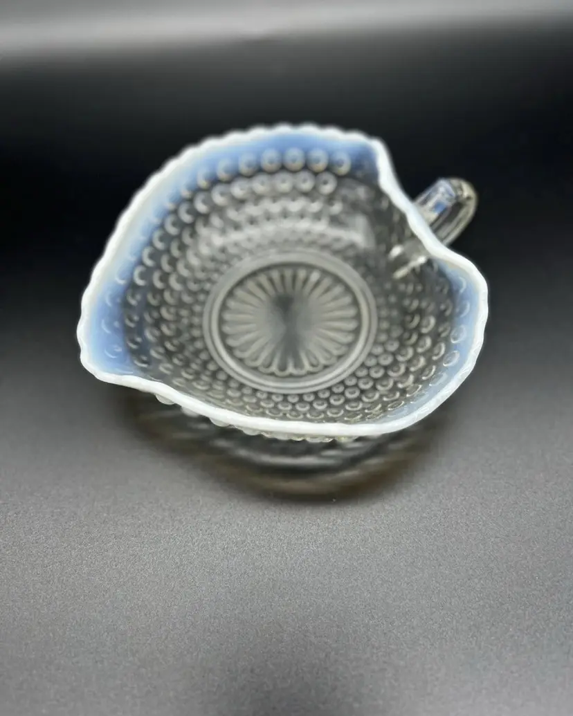 moonstone opalescent hobnail heart shaped bon bon