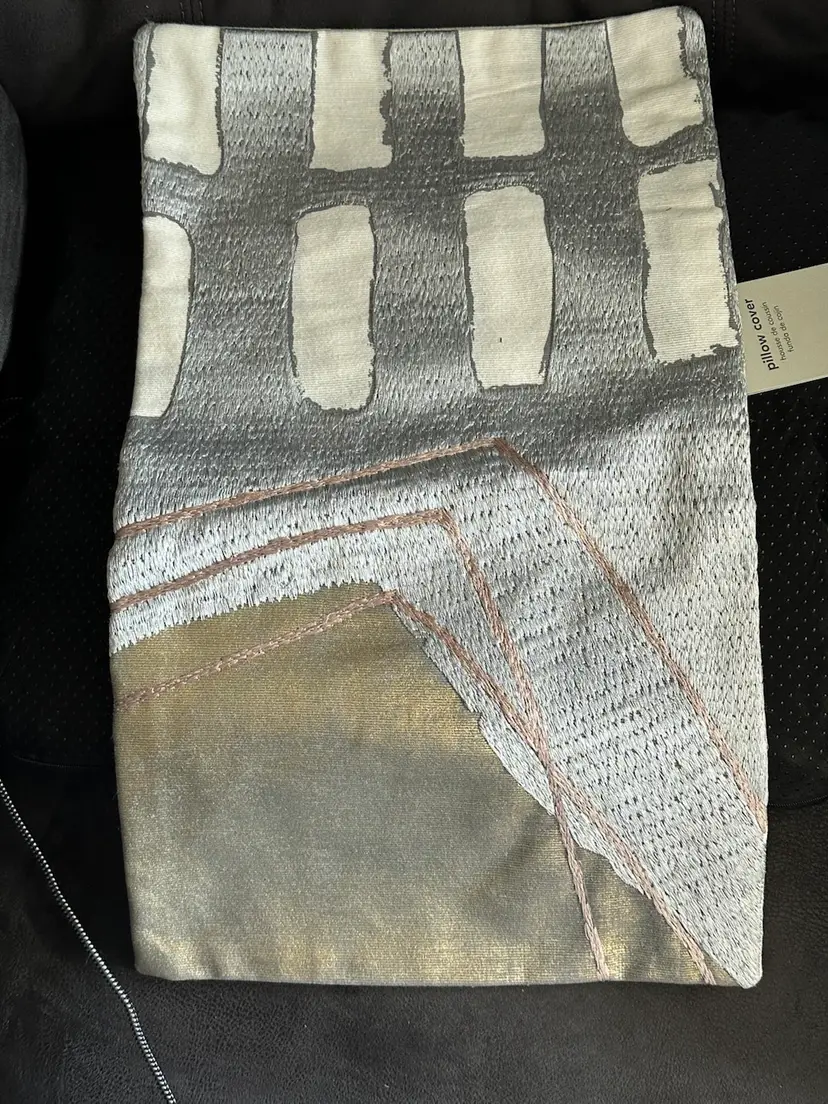 West Elm Metallic Abstract Pillow Cover | 12” x 21” • 2 Pillow Cover NWT