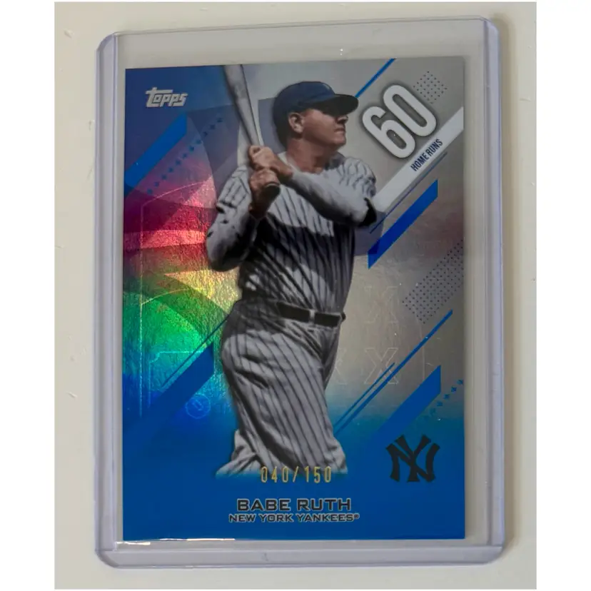 Babe Ruth Crooked Numbers Blue /150 New York Yankees