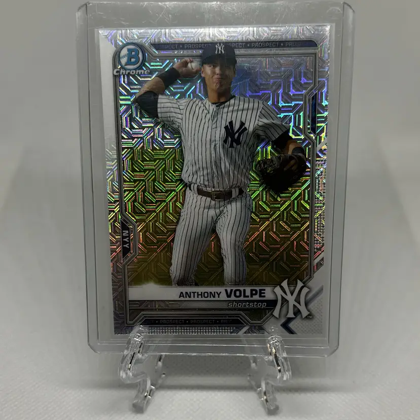 Anthony Volpe 2021 Bowman Chrome New York Yankees Mojo Refractor