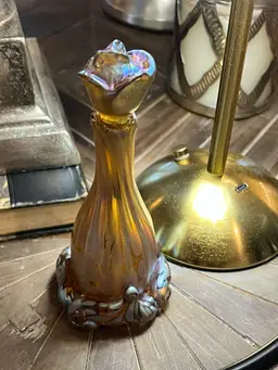 #1- Stuart Abelman, Iridescent, Art, Glass, Perfume Bottle, Signed And Dated Perfect Valentine Gift 💝 Vanity Boudoir Decor