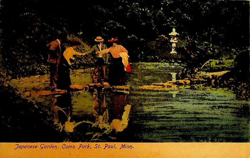 Japanese Garden Como Park St Paul Minnesota Undivided Back Postcard