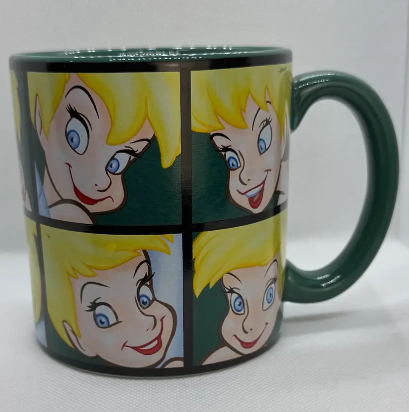 Green/Yellow Jumbo Disney Tinker Bell Coffee Mug