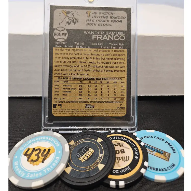 2022 Topps Heritage Wander Franco Real One Rookie Auto #ROA-WF