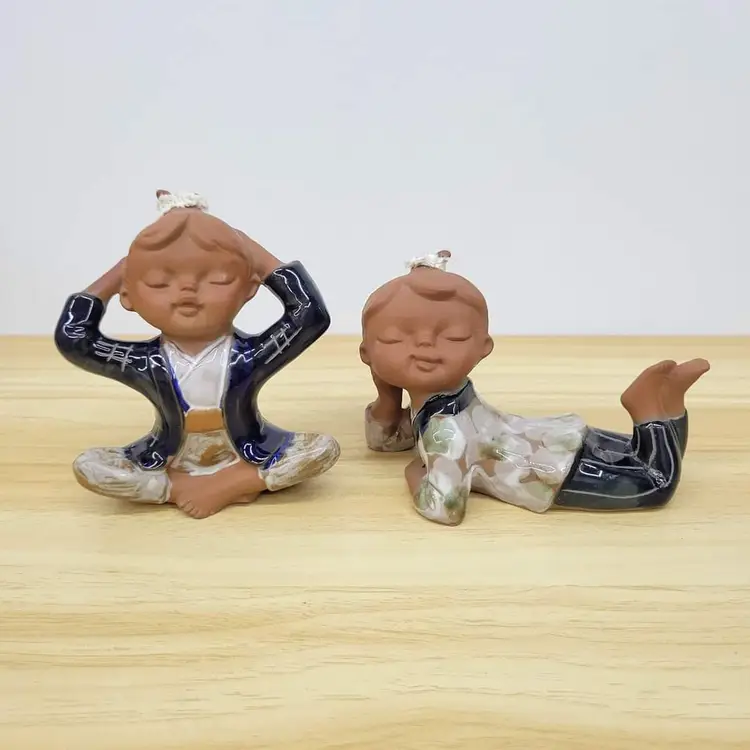 1970s UTCI Japan Pottery Folk Art Figurines