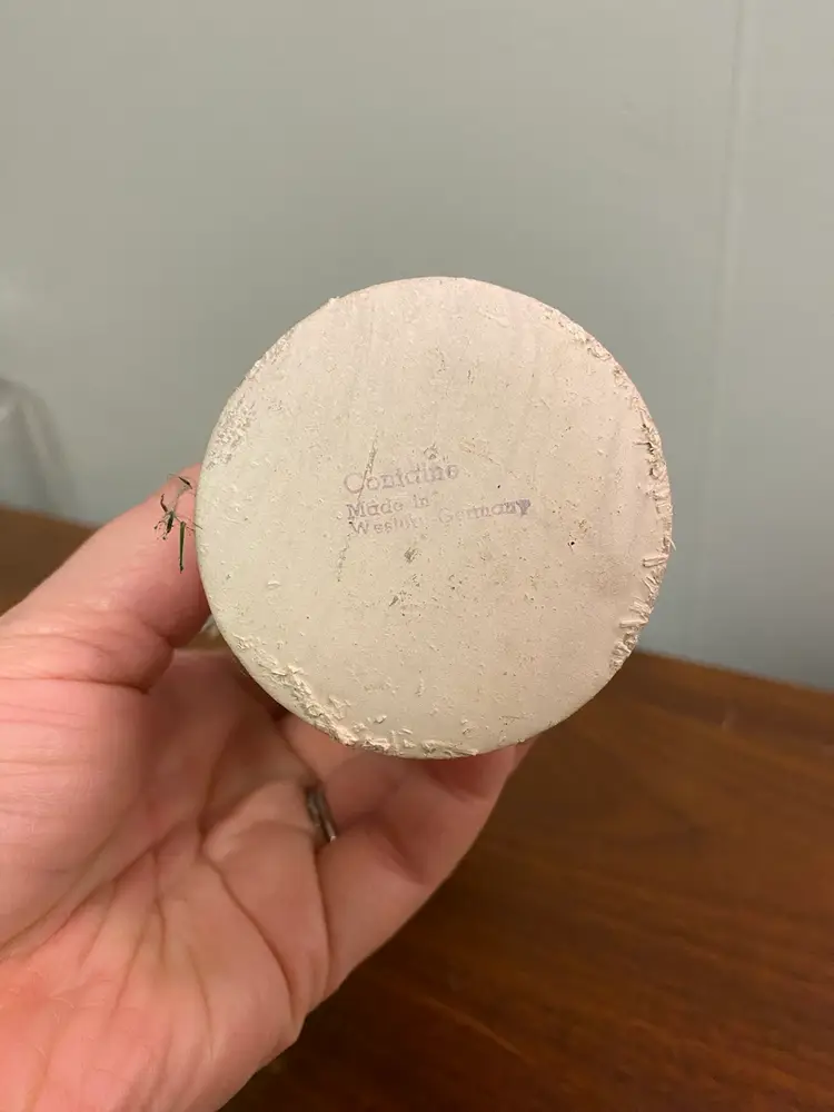 Vintage Snow Person Candy Container Mica Glitter