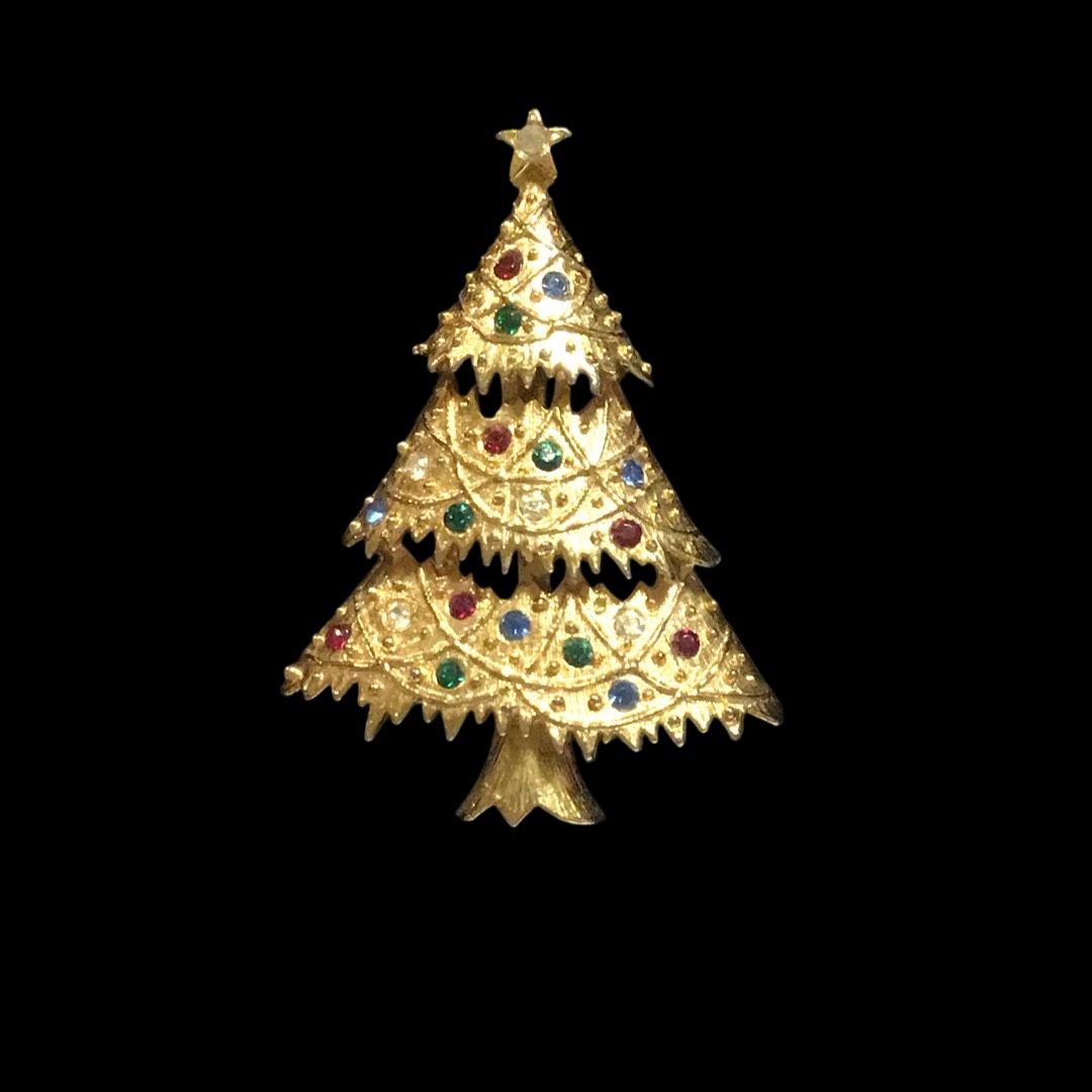 ICE クリスマスツリーブローチ　ビンテージ　Eisenberg　クリスマスピン アイス クリスマスツリーブローチ ビンテージ Eisenberg クリスマスピン