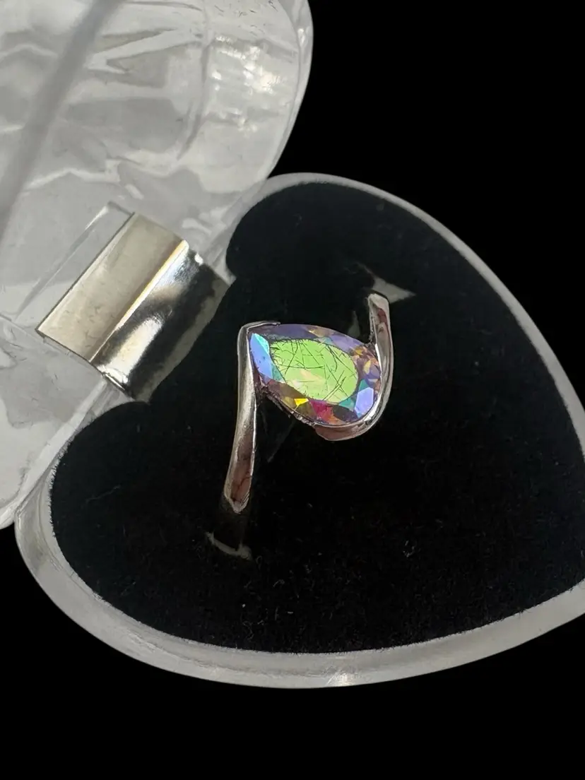 #01 79. 925 Signed ACL Watermelon CZ Stone- Sz 8