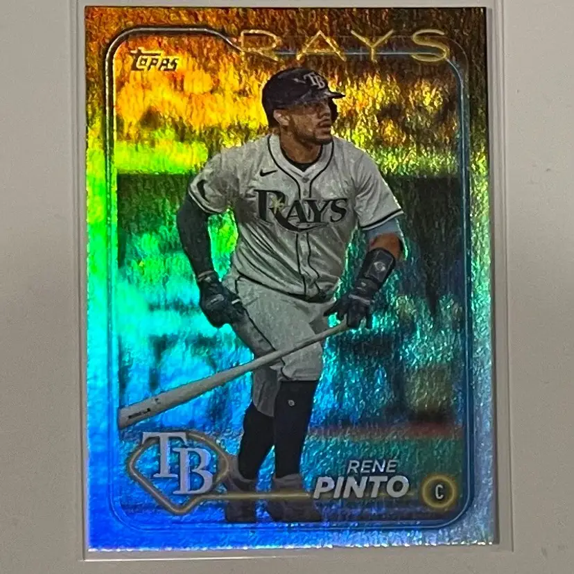 Rene Pinto Rainbow Foil Tampa Bay Rays