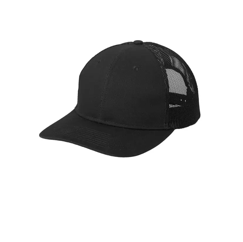 Port Authority Snap Back Trucker Hat Black NEW