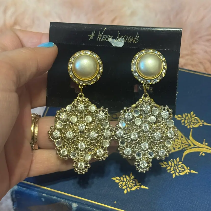 Vintage H Weisz Clip On Earrings