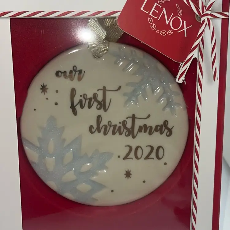 Lenox Our First Christmas 2020 New In Box