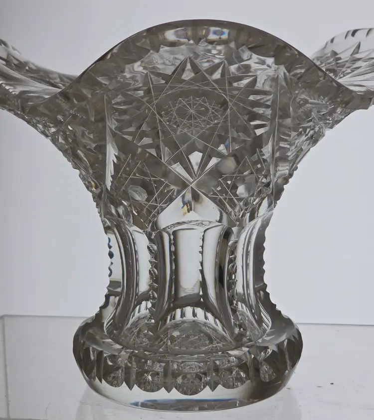 American Brilliant Period Cut Glass Vase