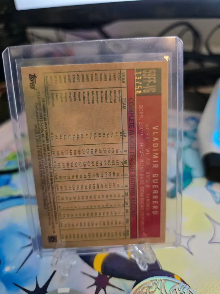 2023 Vladimir Guerrero Fan Favorites Premium Auto /50 Los Angeles Angels