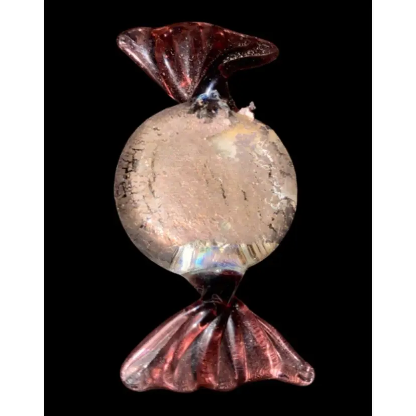 #08- Just In Large 1980/90s Art Glass Hand Blown Candy 2.5" X 1"