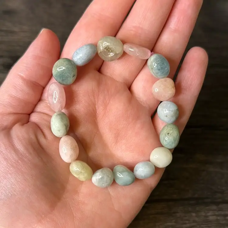 Morganite Tumble Bracelet