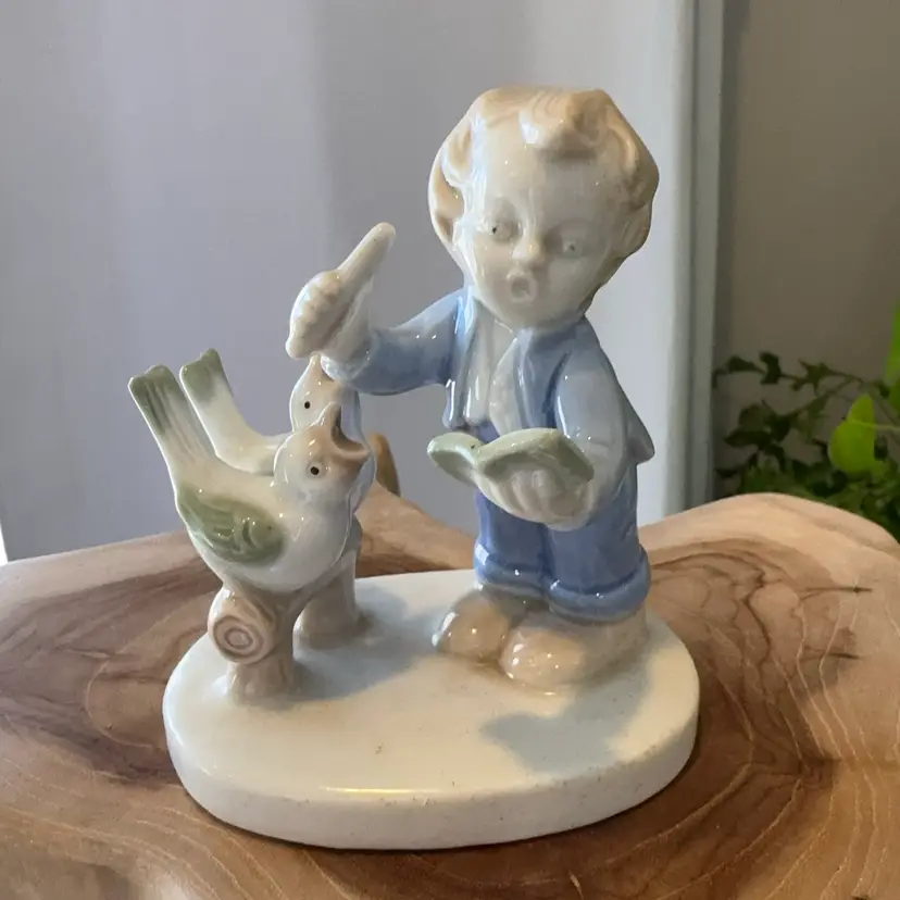 Carl Ens Porcelain Boy Conducting Birds