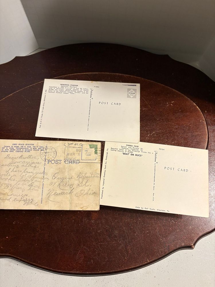 Sports Memorabilia Postcards, Lot Of 3