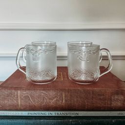 Vintage Duralex Christmas Mugs- Set of 4