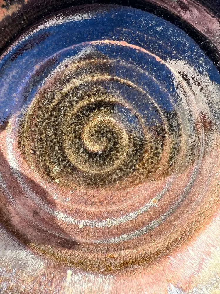 Circa 1980 Studio Pottery Handled Tray SIGNED M Harris