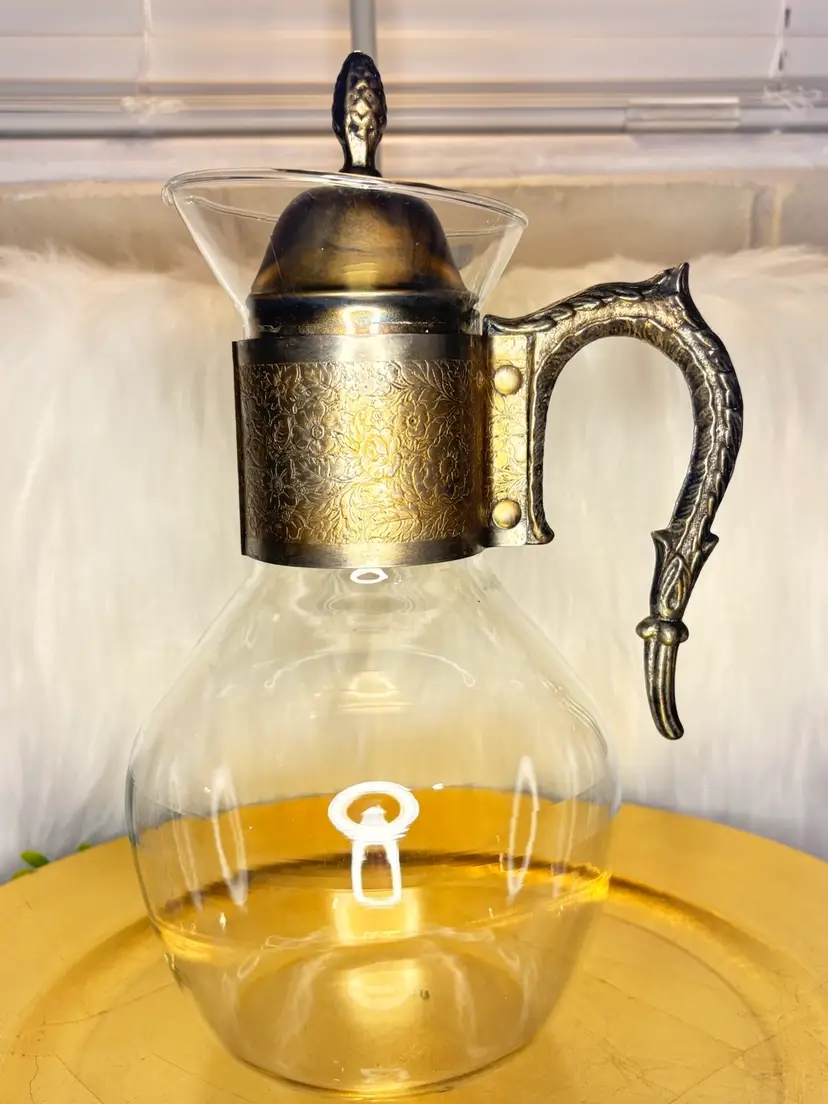 Vintage Corning Brand Glass Coffee Tea Carafe