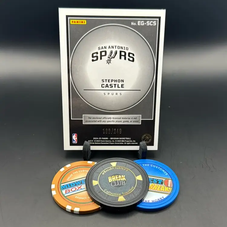 Stephon Castle Rc Relic 180/249 Equinox Gear 2024-25 Obsidian San Antonio Spurs