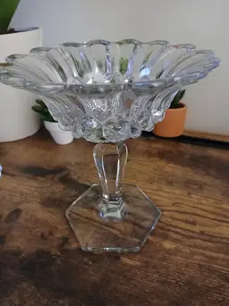 Vintage Crystal Compote Dish