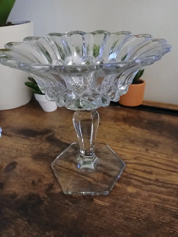 Vintage Crystal Compote Dish